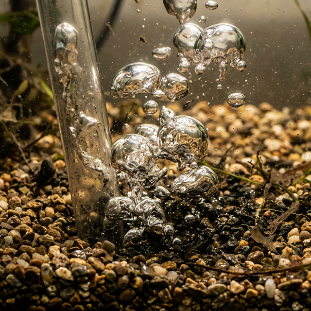 Бульбашки газу з закисшого ґрунту