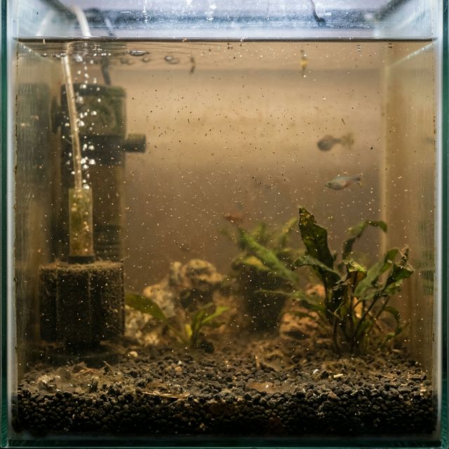 Хмара бруду при сифонці ґрунту