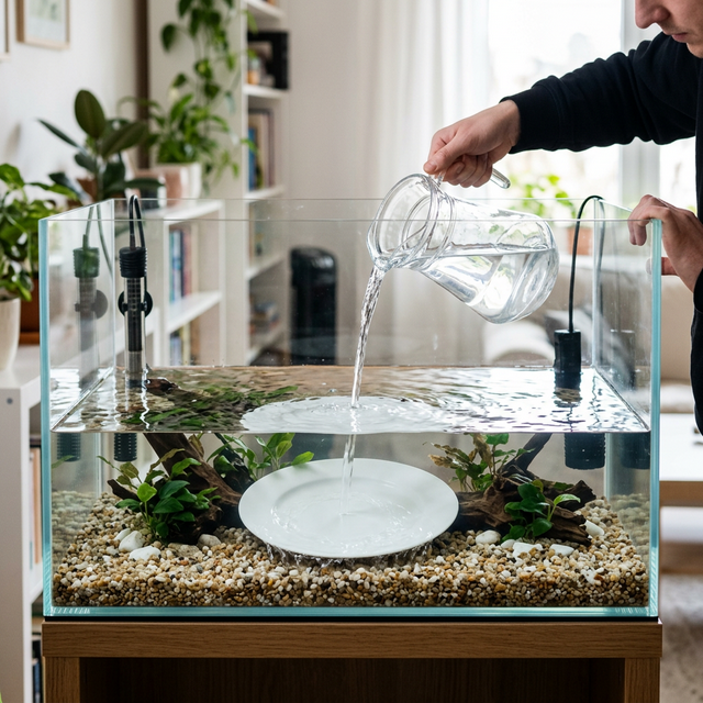 Заливка води через тарілку