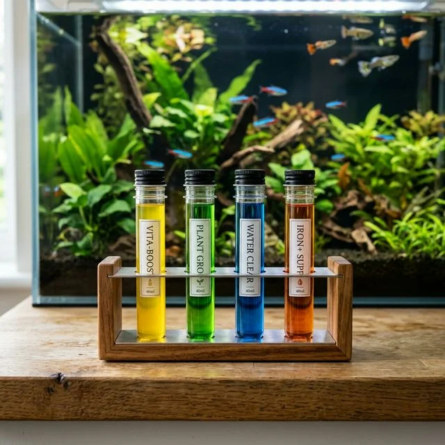 Пробірки з кольоровими реагентами тестів