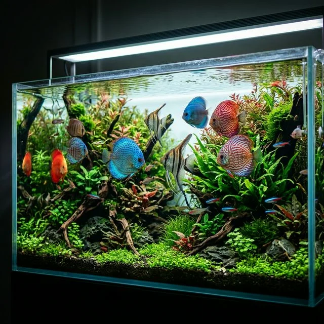 Кришталево прозора вода в акваріумі