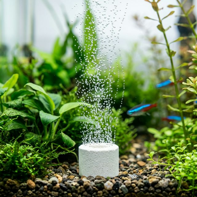 Бульбашки повітря в акваріумі