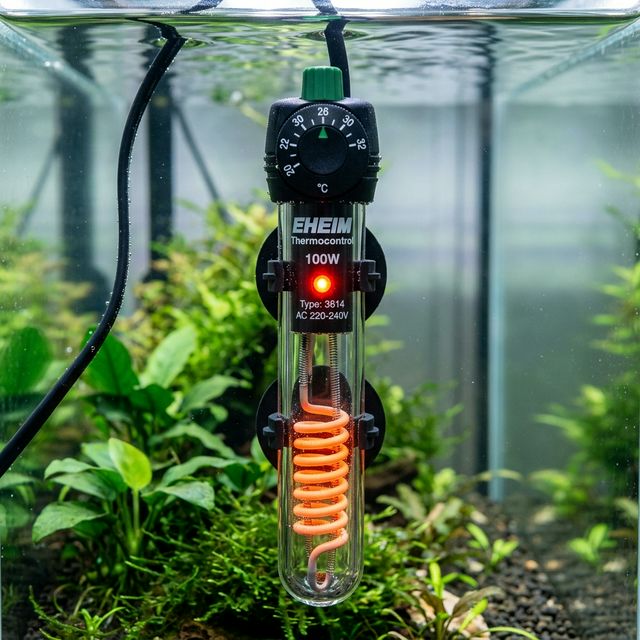 Класичний скляний акваріумний обігрівач з термостатом