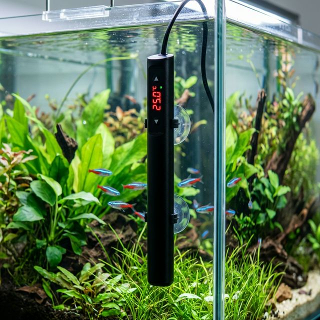 Сучасний електронний акваріумний обігрівач з LED-дисплеєм