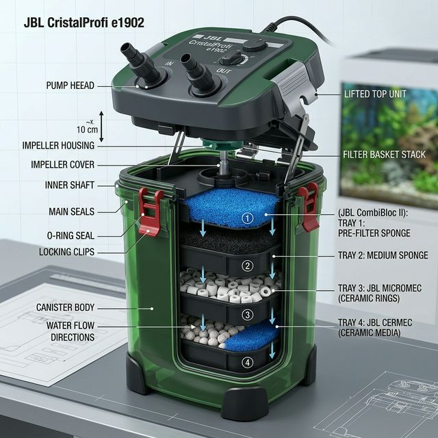 Зовнішній фільтр JBL CristalProfi з біо-наповнювачами