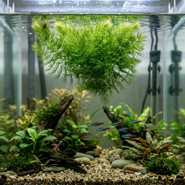 Роголисник в акваріумі