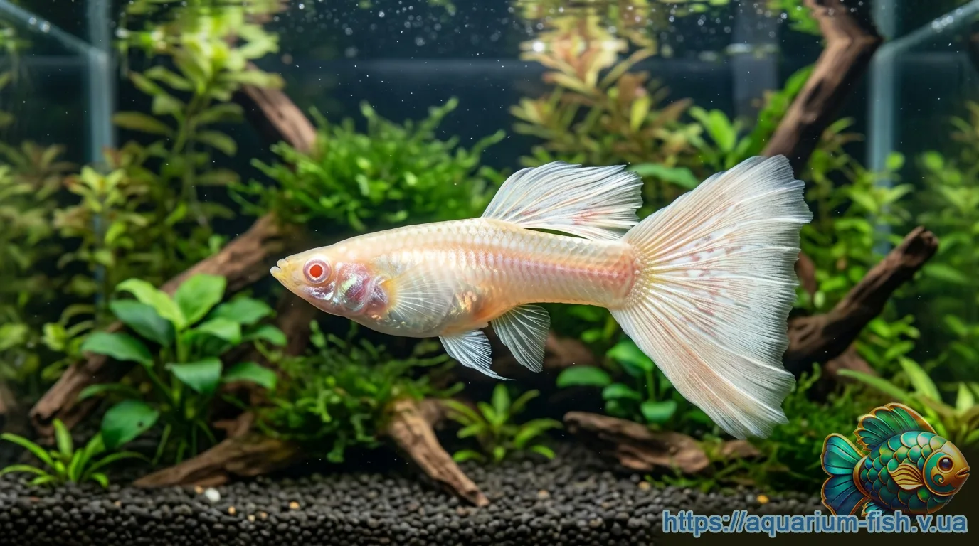 Гуппі альбінос