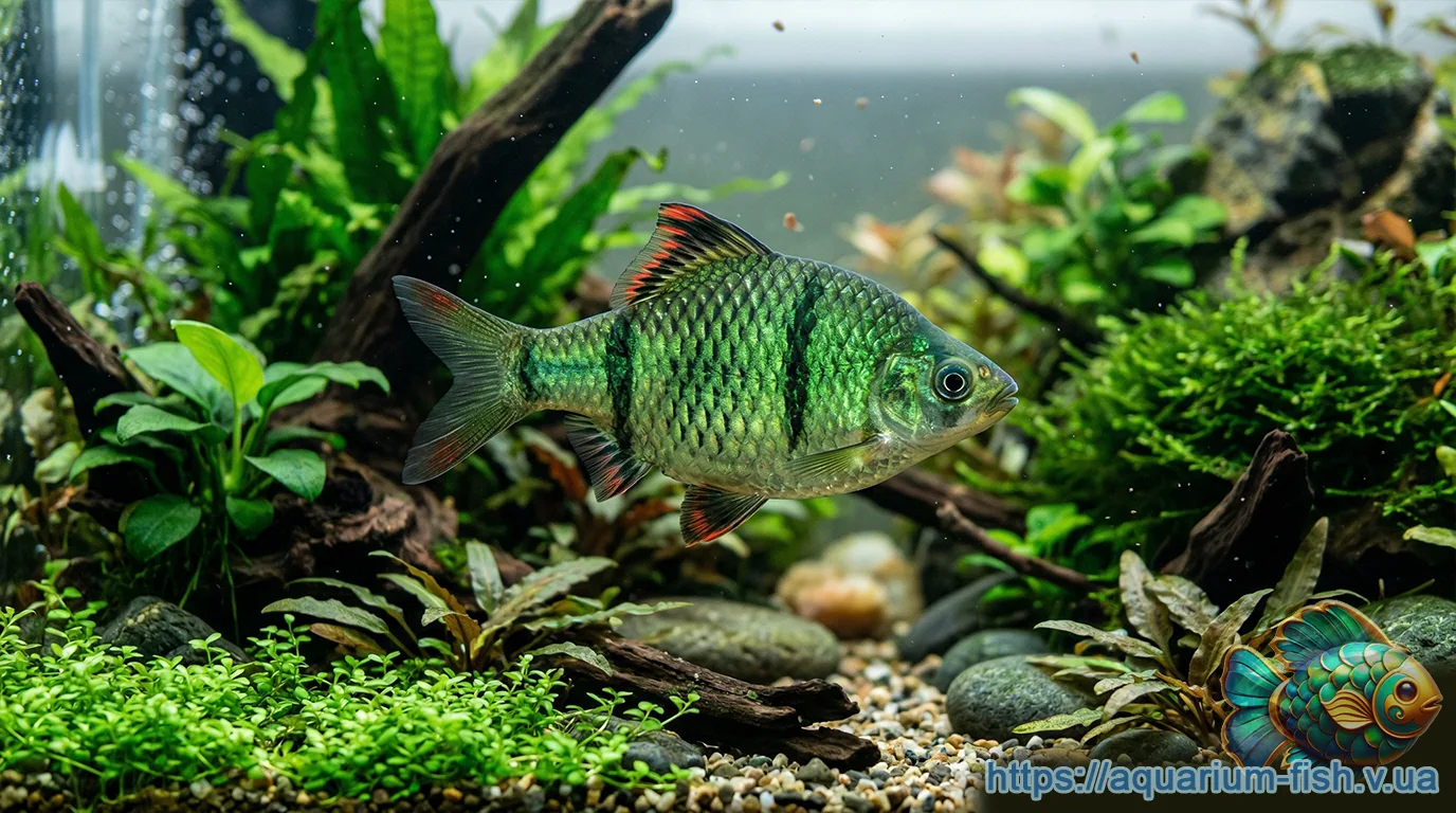Барбус Зелений
